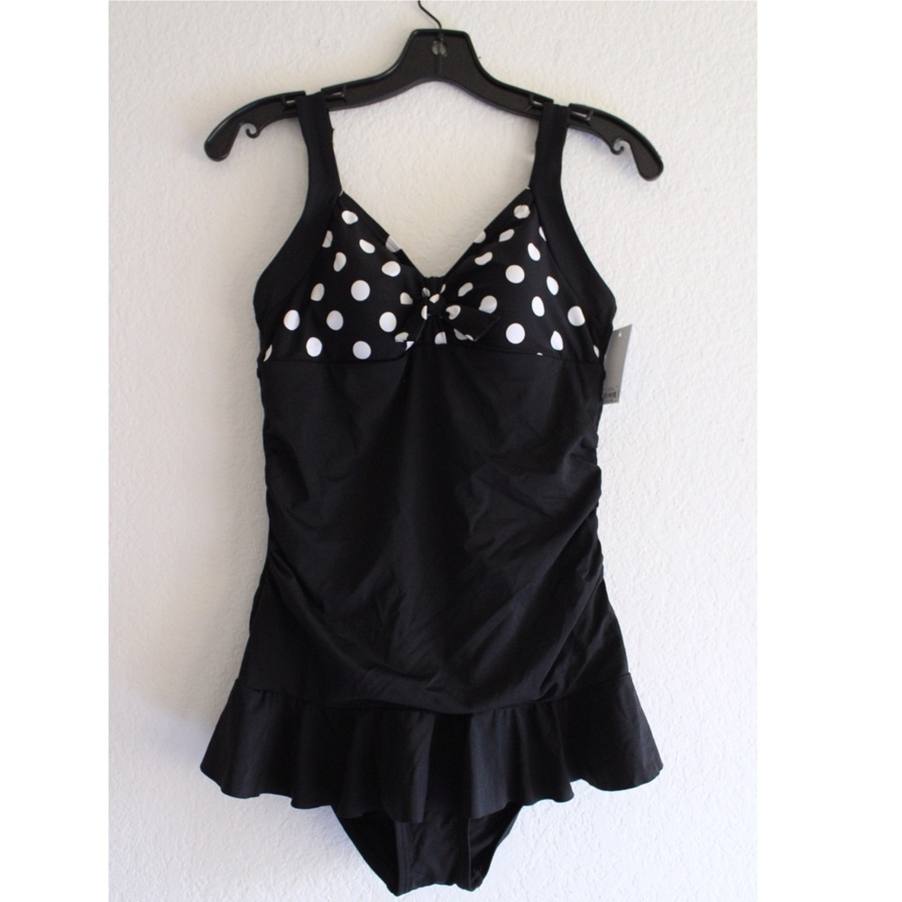 Apt 9 Polka Dot Swimsuit Medium